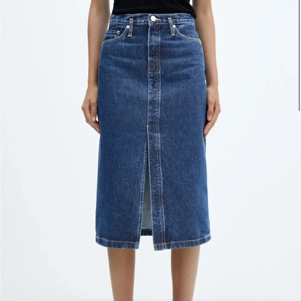 Mango MNG DENIM MIDI-SKIRT Size M
